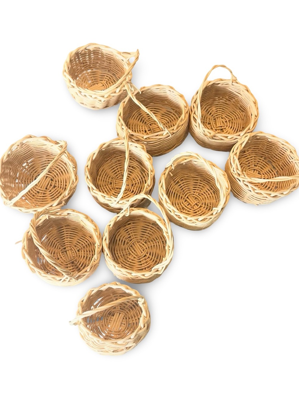3.5” Tiny Baskets for Crafts Lot of 10